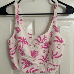 White Cream Bustier Fitted crop top